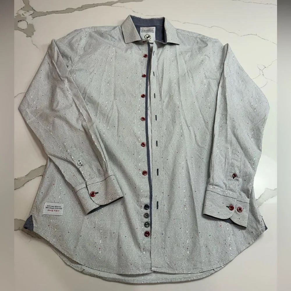 A Fish Named Fred button up shirt - Picture 1 of 8